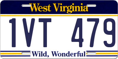 WV license plate 1VT479