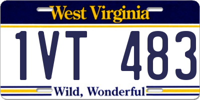 WV license plate 1VT483