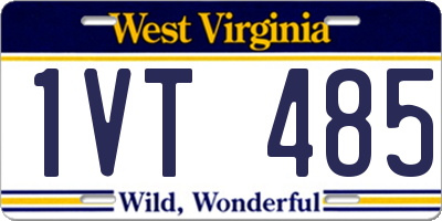 WV license plate 1VT485