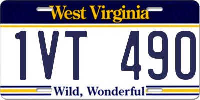 WV license plate 1VT490