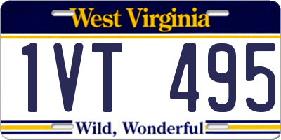 WV license plate 1VT495