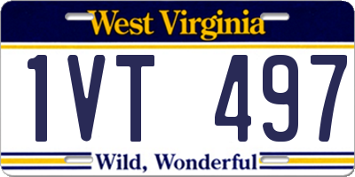 WV license plate 1VT497