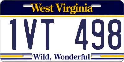 WV license plate 1VT498