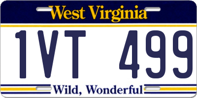 WV license plate 1VT499