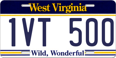 WV license plate 1VT500