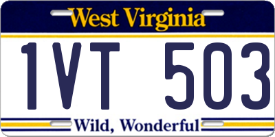 WV license plate 1VT503