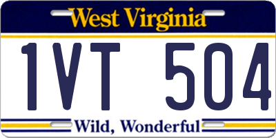 WV license plate 1VT504