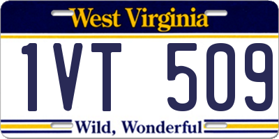 WV license plate 1VT509