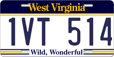 WV license plate 1VT514
