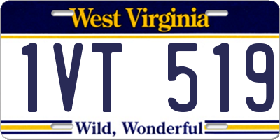 WV license plate 1VT519