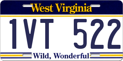 WV license plate 1VT522