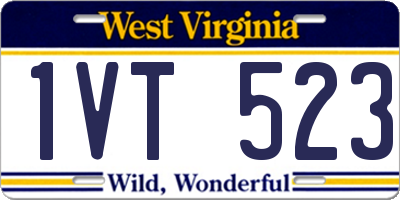 WV license plate 1VT523