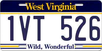 WV license plate 1VT526