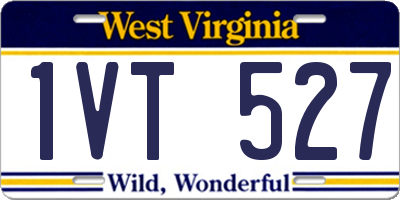 WV license plate 1VT527