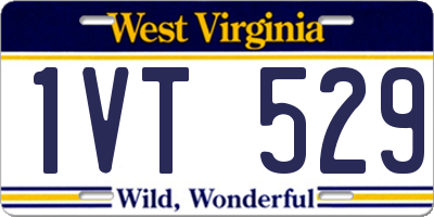WV license plate 1VT529