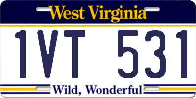 WV license plate 1VT531