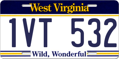WV license plate 1VT532