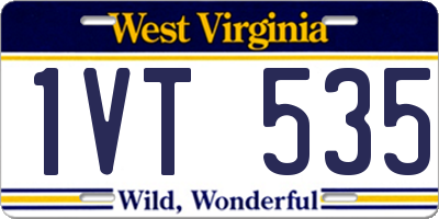 WV license plate 1VT535