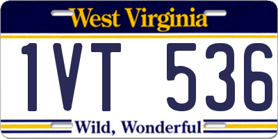 WV license plate 1VT536