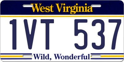 WV license plate 1VT537