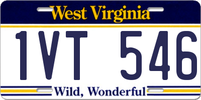 WV license plate 1VT546