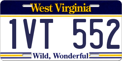 WV license plate 1VT552