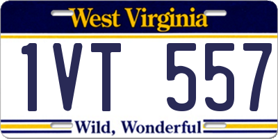 WV license plate 1VT557