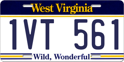 WV license plate 1VT561