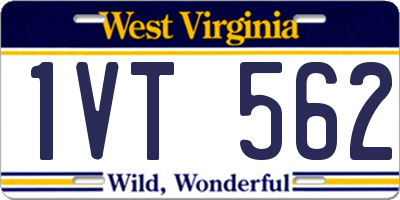 WV license plate 1VT562