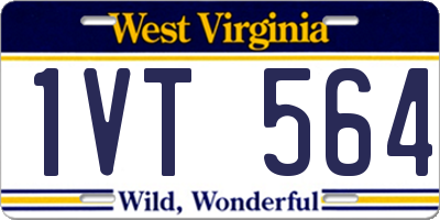 WV license plate 1VT564