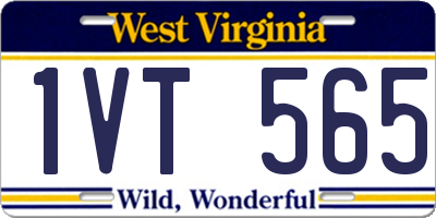 WV license plate 1VT565