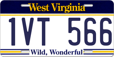 WV license plate 1VT566