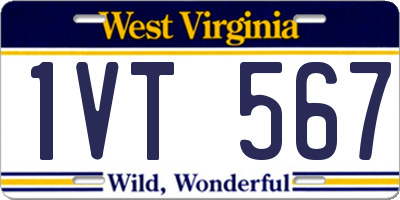 WV license plate 1VT567