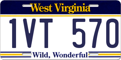 WV license plate 1VT570