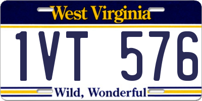 WV license plate 1VT576
