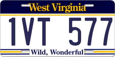 WV license plate 1VT577