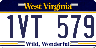 WV license plate 1VT579