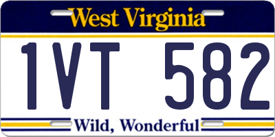 WV license plate 1VT582