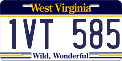 WV license plate 1VT585