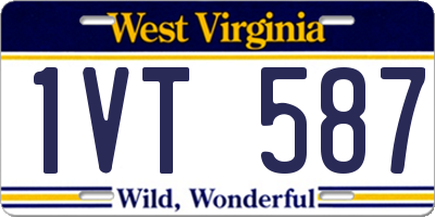 WV license plate 1VT587