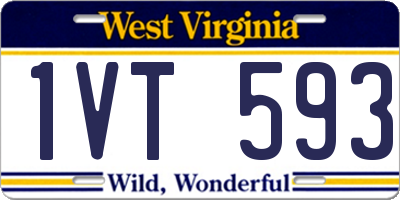 WV license plate 1VT593