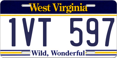 WV license plate 1VT597