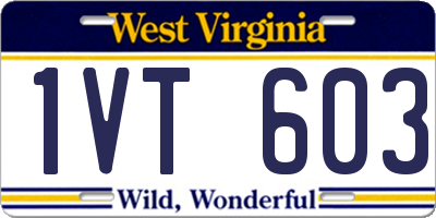 WV license plate 1VT603