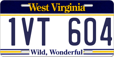WV license plate 1VT604