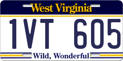WV license plate 1VT605