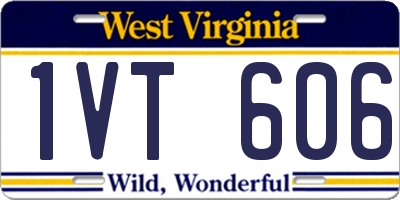 WV license plate 1VT606