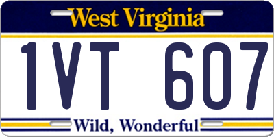 WV license plate 1VT607