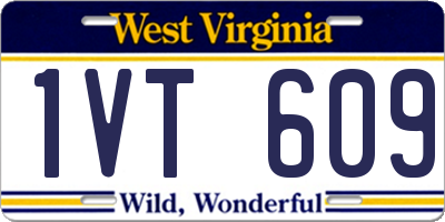 WV license plate 1VT609