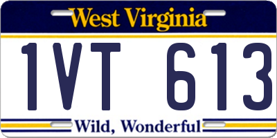 WV license plate 1VT613
