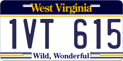 WV license plate 1VT615